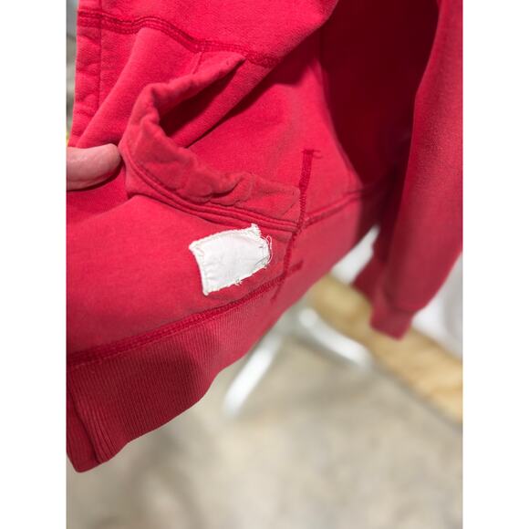 American Eagle Outfitters Red Full Zip Hoodie XS Embroidered Crest Logo AE 1977 - Picture 4 of 9